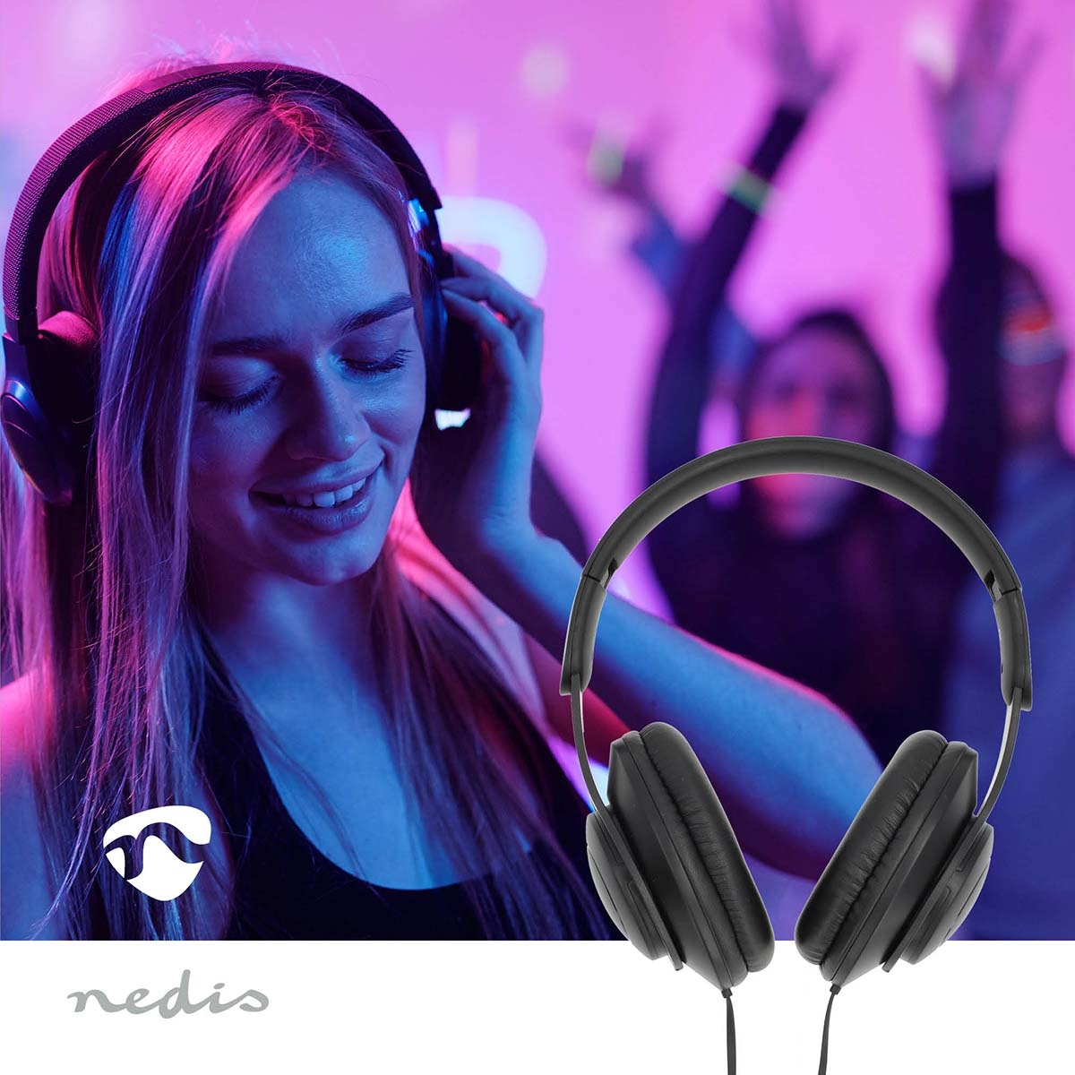 Nedis USB-C Over-Ear Headphones Black