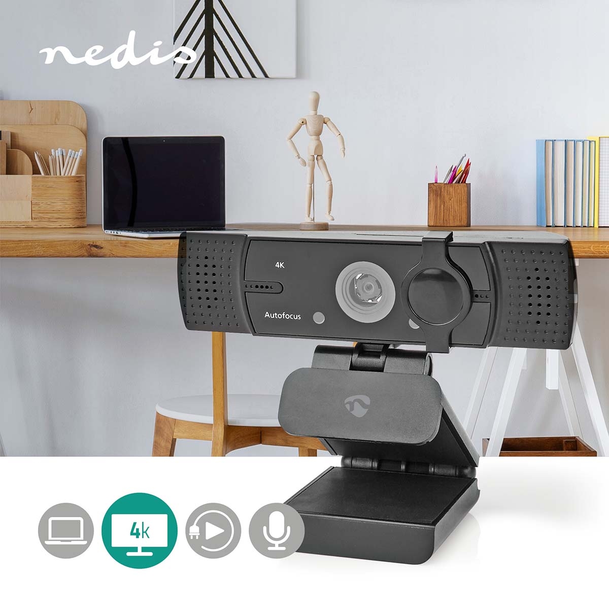 Nedis USB Webcam 4K Ultra HD