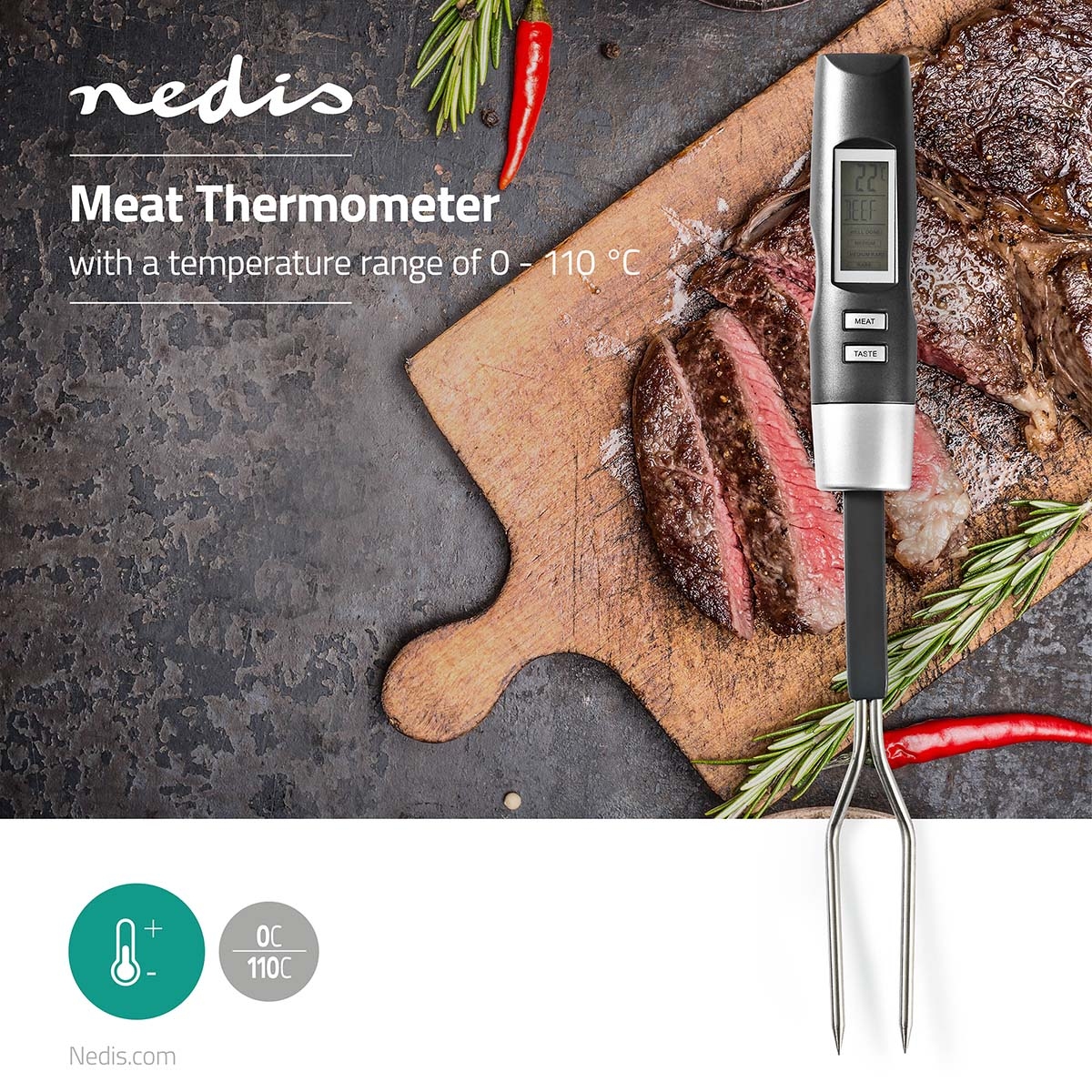 Nedis Vleesthermometer