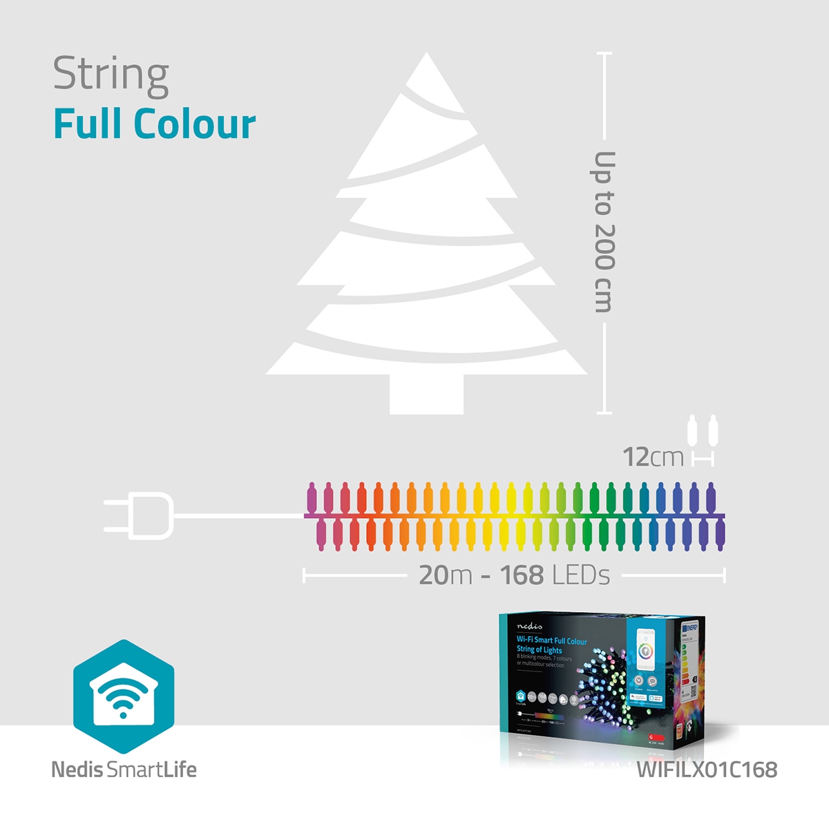 Nedis WiFi Smart Full Colour Strings of Lights
