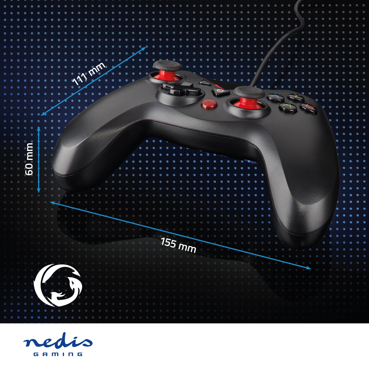 Nedis Wired Gamepad with force vibration
