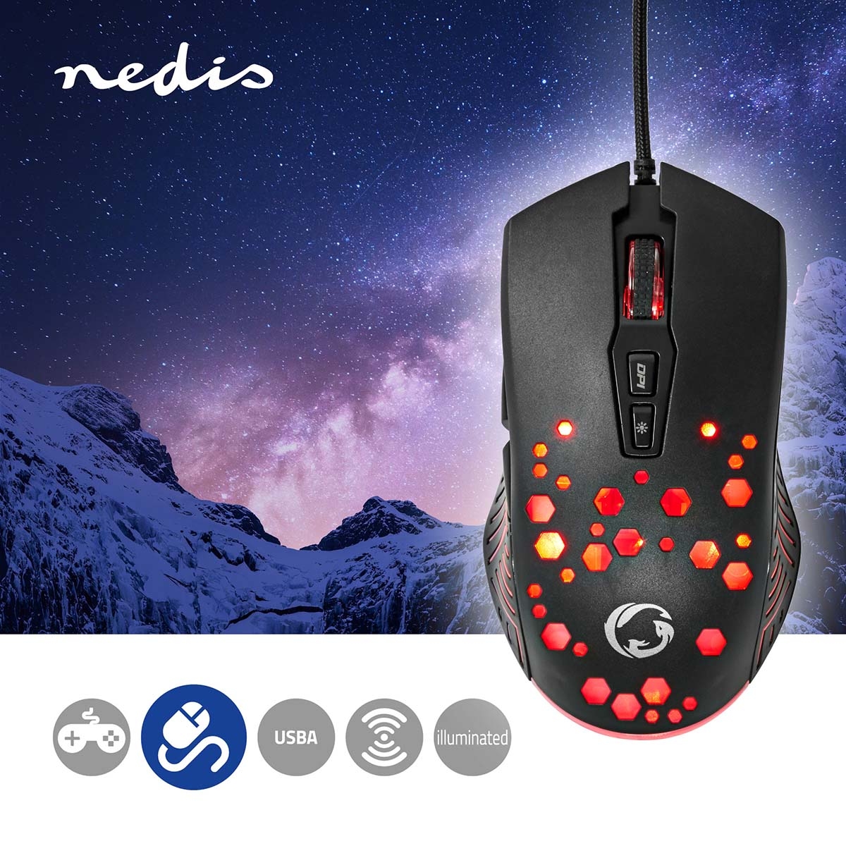 Nedis Wired Gaming Mouse