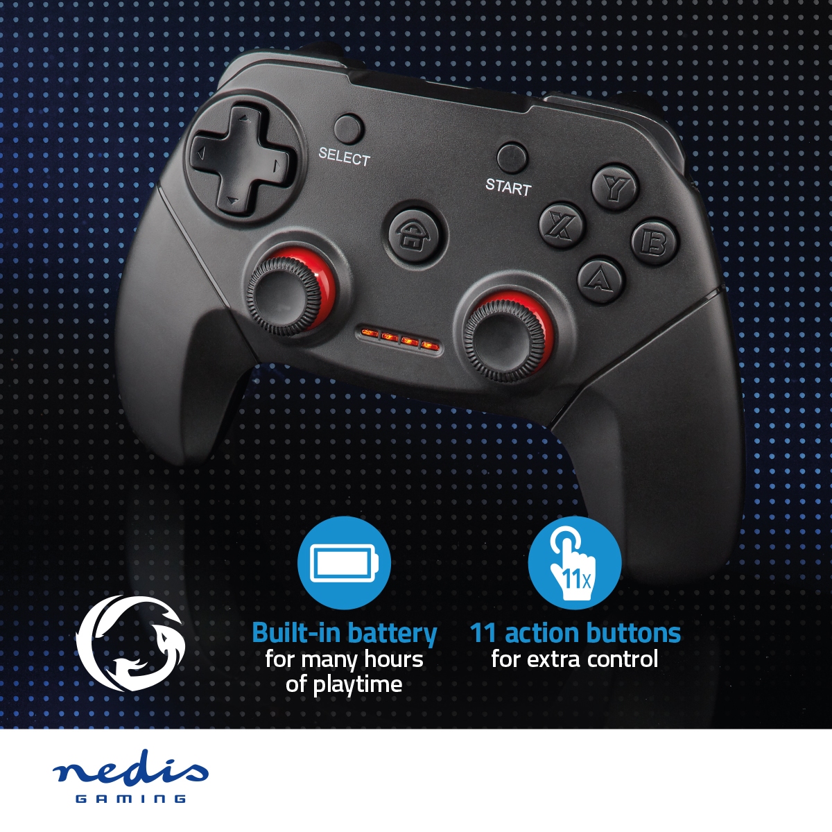 Nedis Wireless Gamepad with force vibration