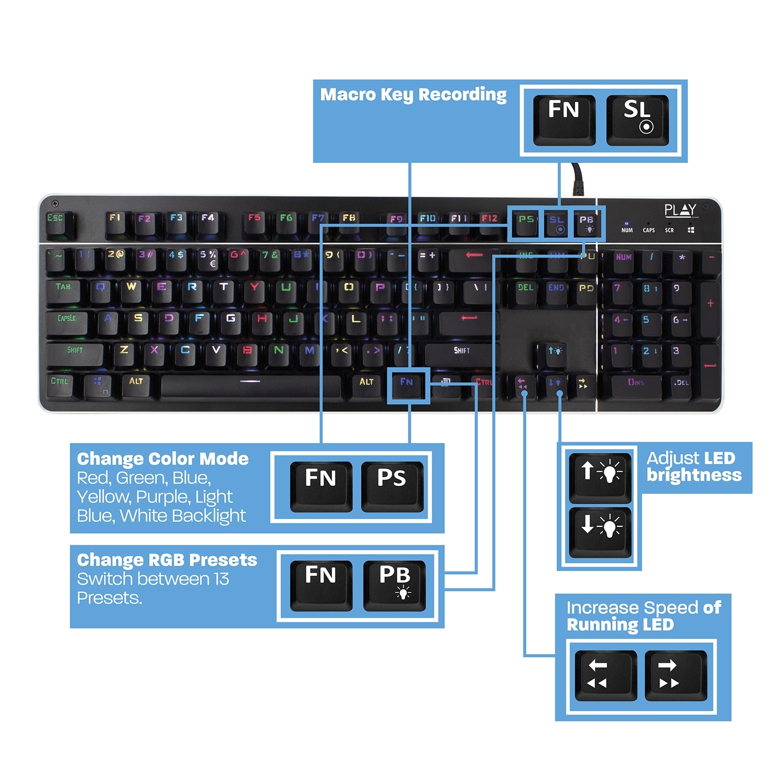 Play Ewent Mechanical Gaming Keyboard
