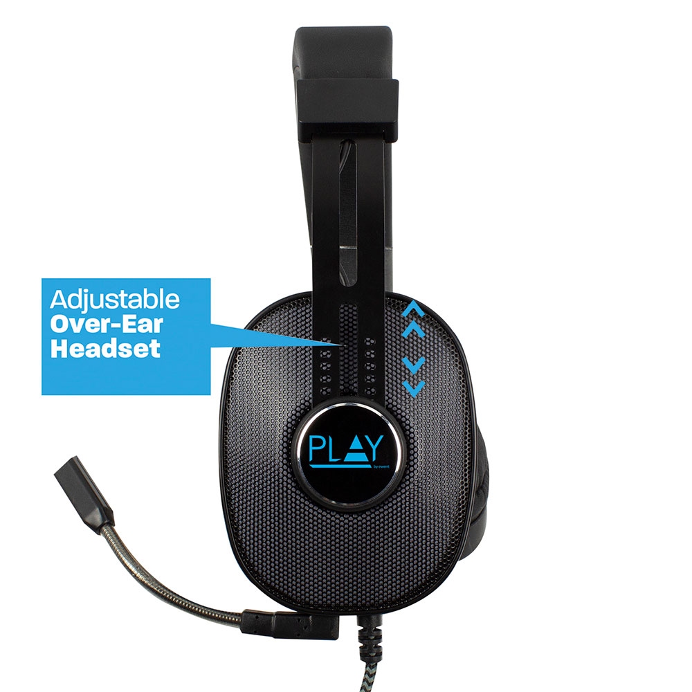 Play Over-ear Gaming Headset met microfoon en RGB leds