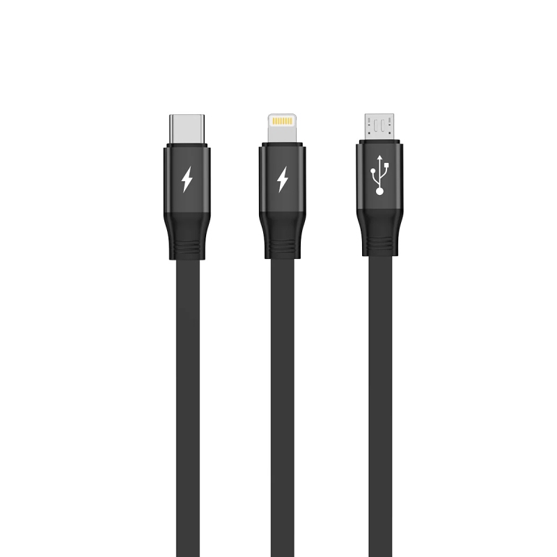 Rixus RXUC25 Multi Charging 3 in 1 intrekbare snellaadkabel