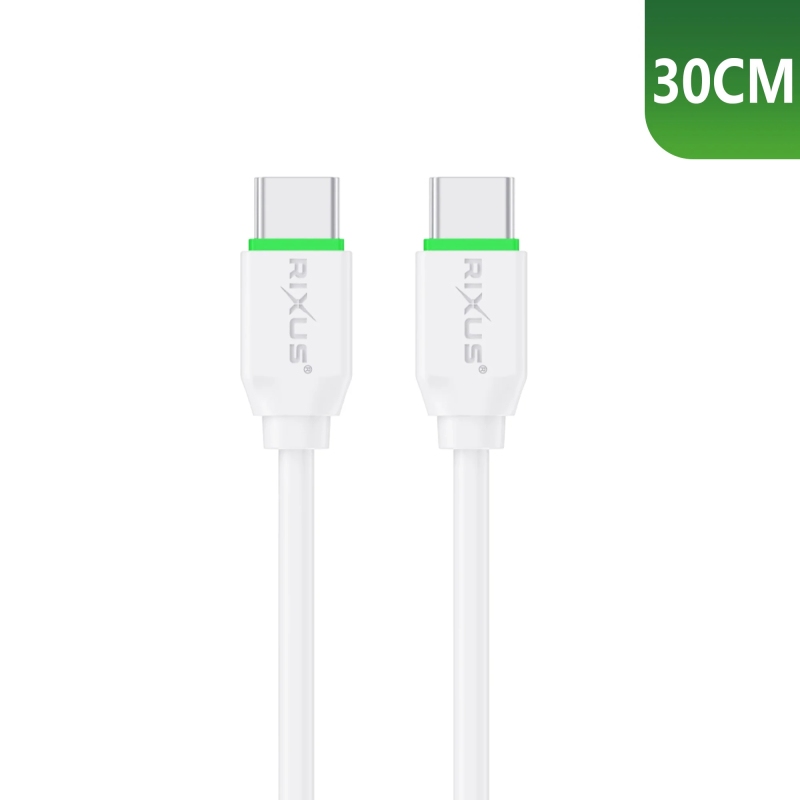 Rixus Snellaadkabel USB-C naar USB3.0 30cm Wit