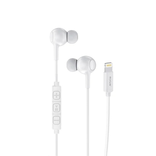 Rixus Stereo In-ear Earphone Wit Lightning