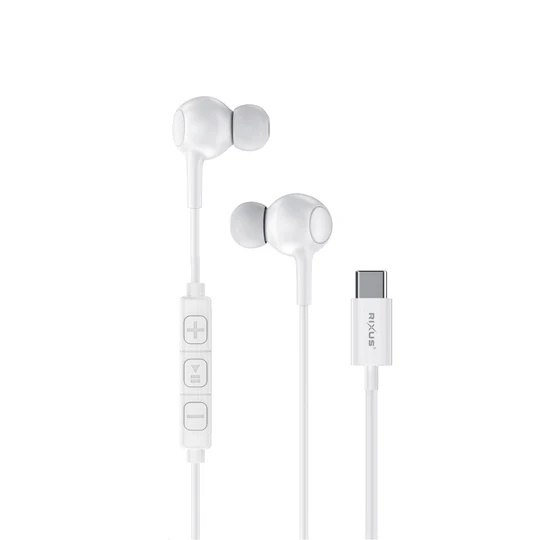 Rixus Typ-C In-ear Earphone Wit