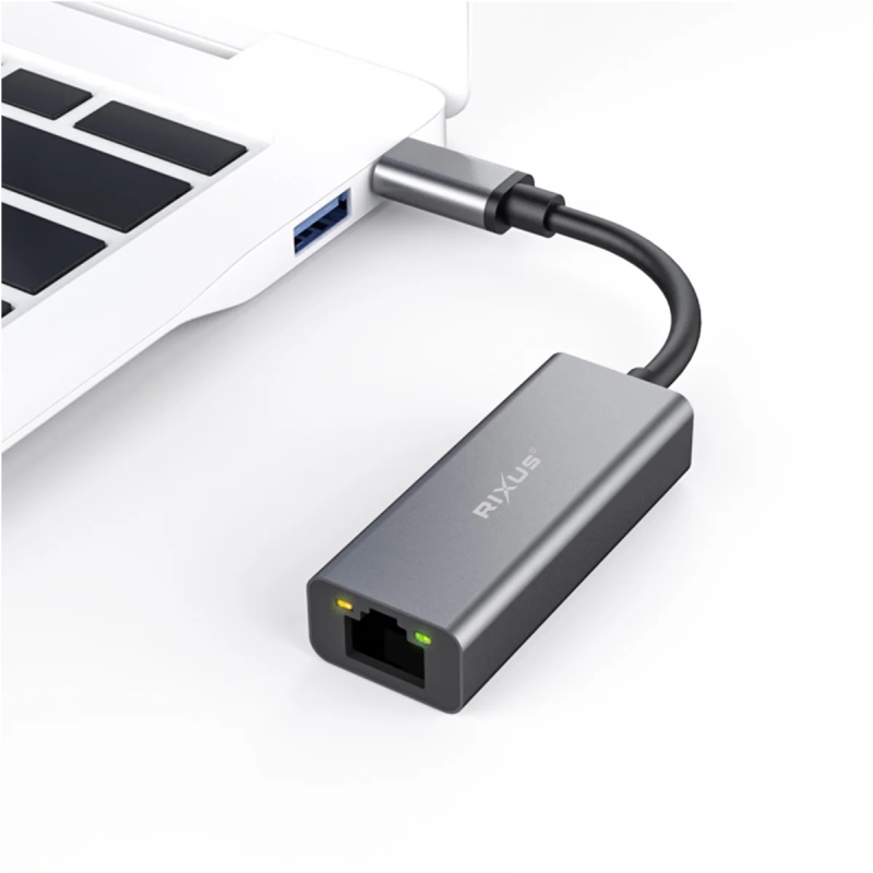 Rixus USB-C to Ethernet Gigabit Adapter