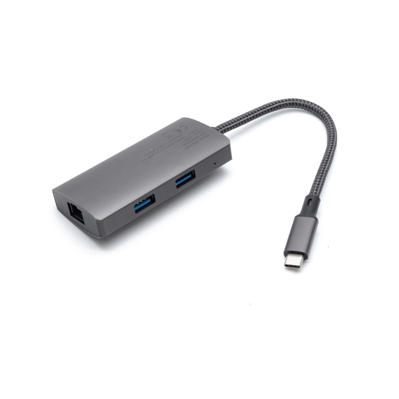 Rixus USB-C to Ethernet HDMI Adapter met Docking Station
