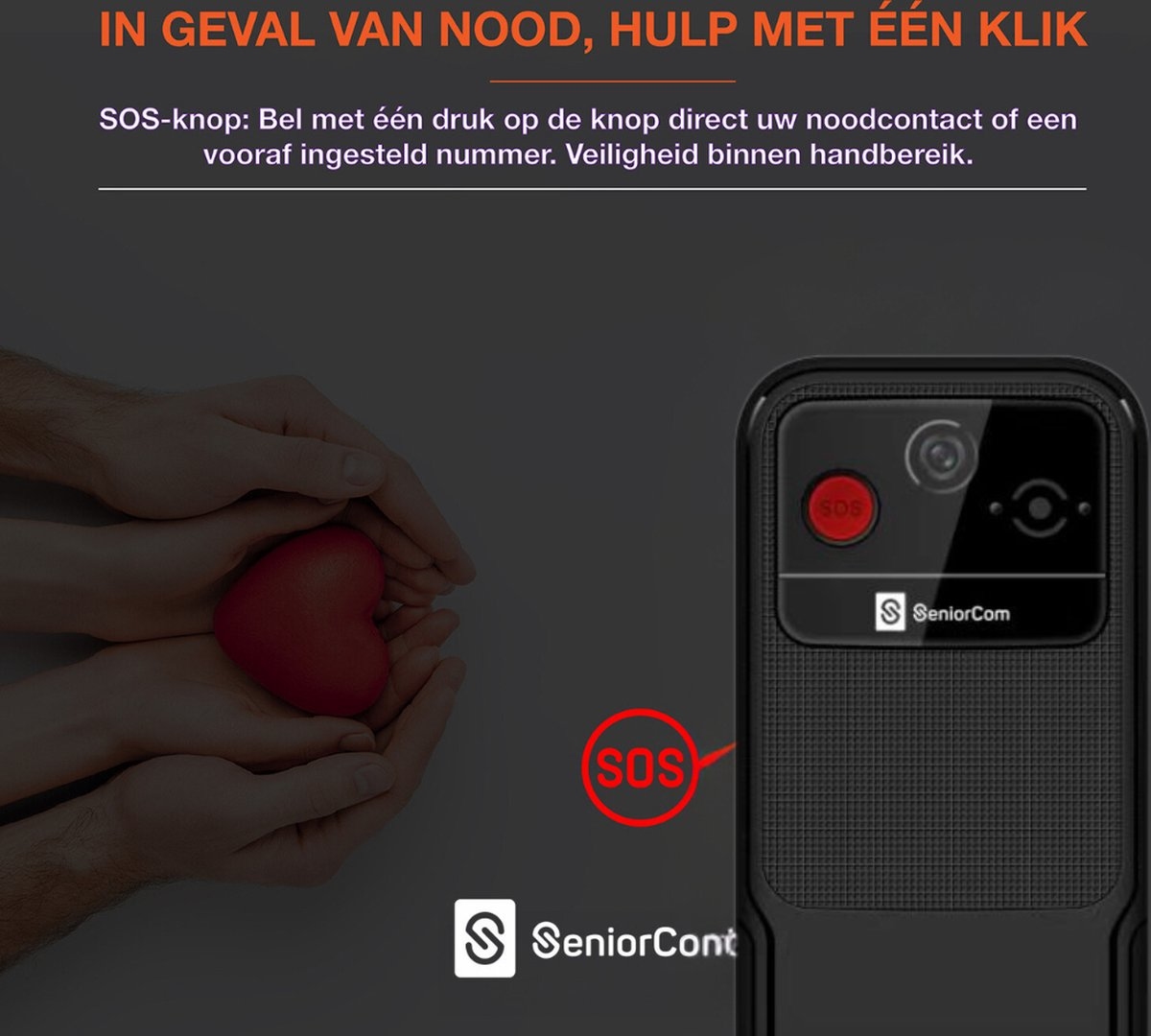 SeniorCom T24 Seniorentelefoon 4G met noodknop en camera