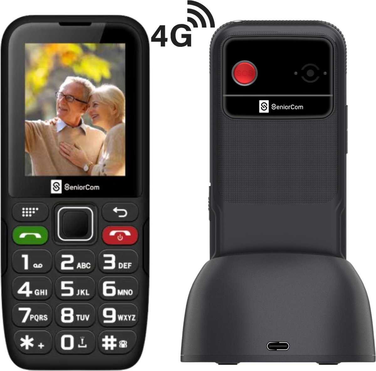 SeniorCom T24 Seniorentelefoon 4G met noodknop en camera