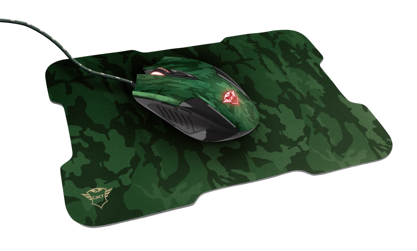 Trust GXT781 Rixa Camo Mouse Black + Mousepad